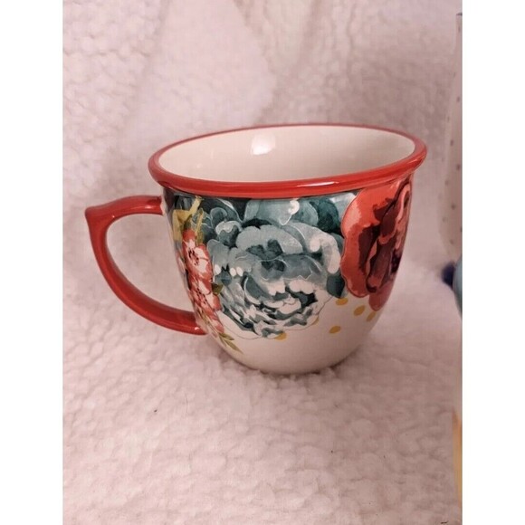 Set of 4 Pioneer Woman Large Country Garden Coffee Mugs /Cups - Picture 6 of 13